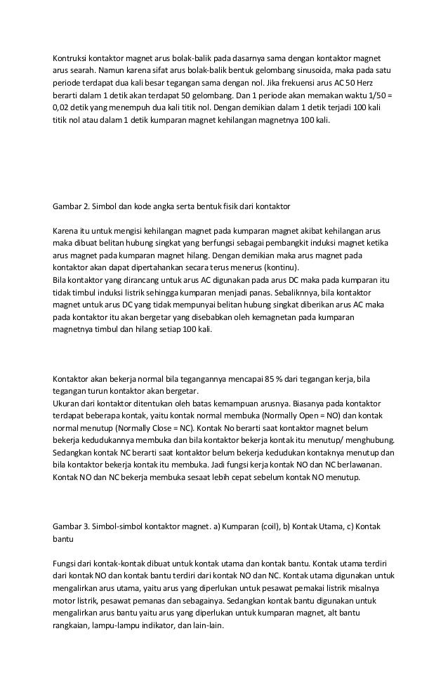 Jenis Dan Kegunaan Kontaktor Magnet