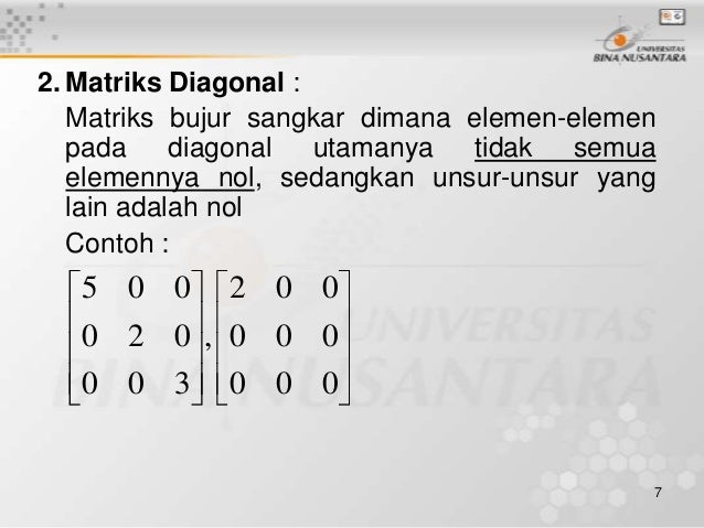 Jenis Dan Operasi Matriks