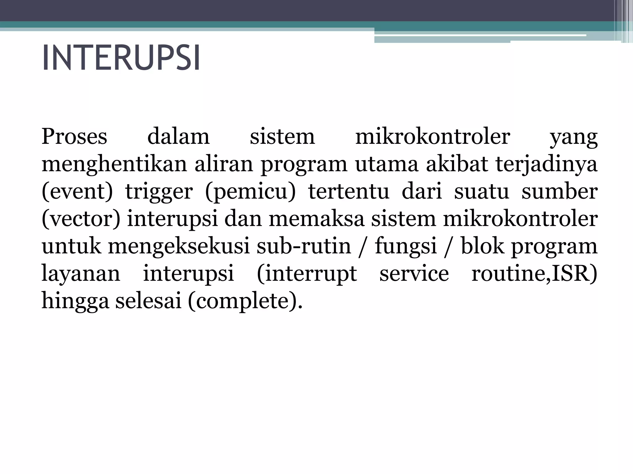 Jenis dan proses interupsi | PPTX