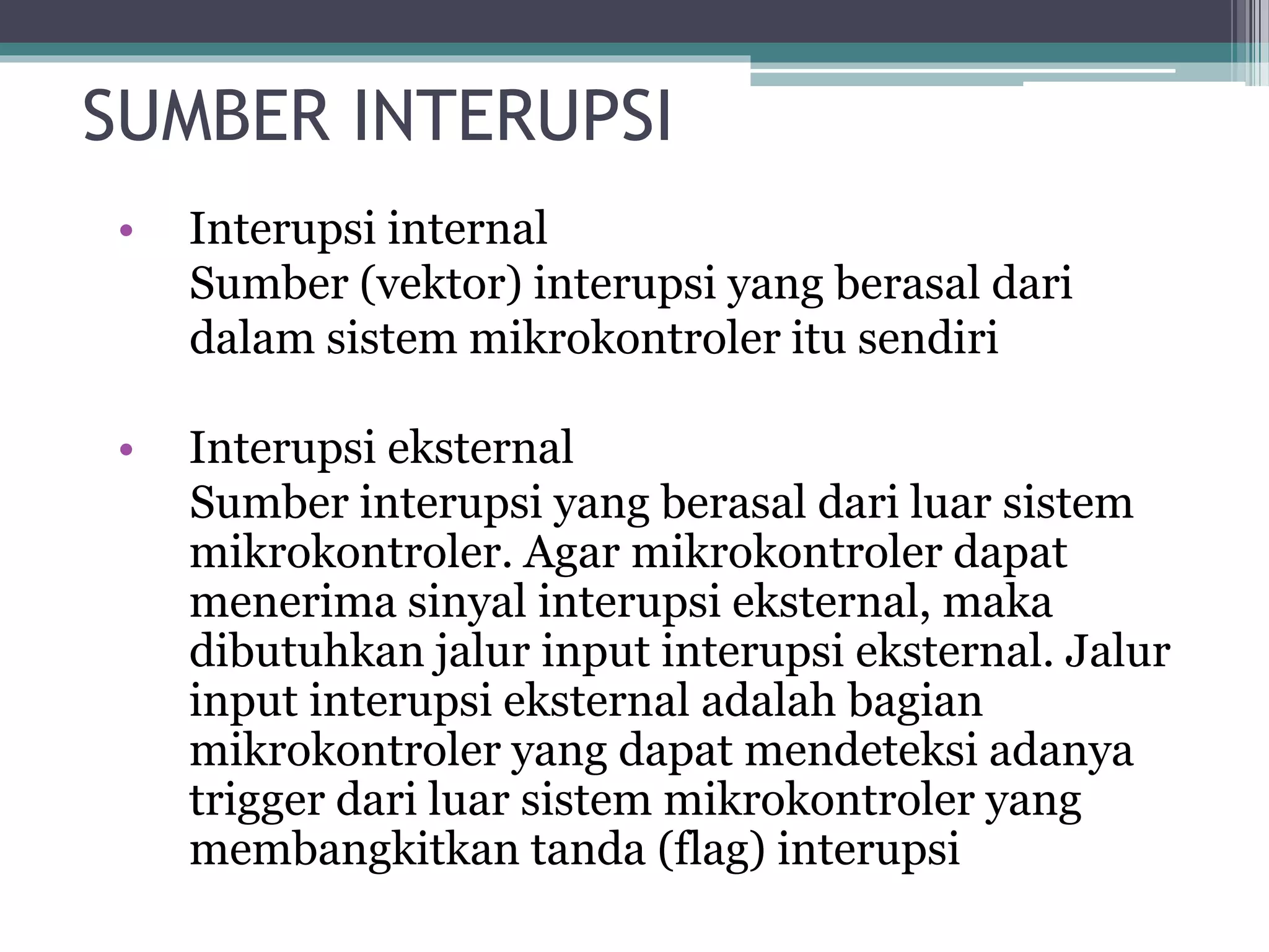 Jenis dan proses interupsi | PPTX