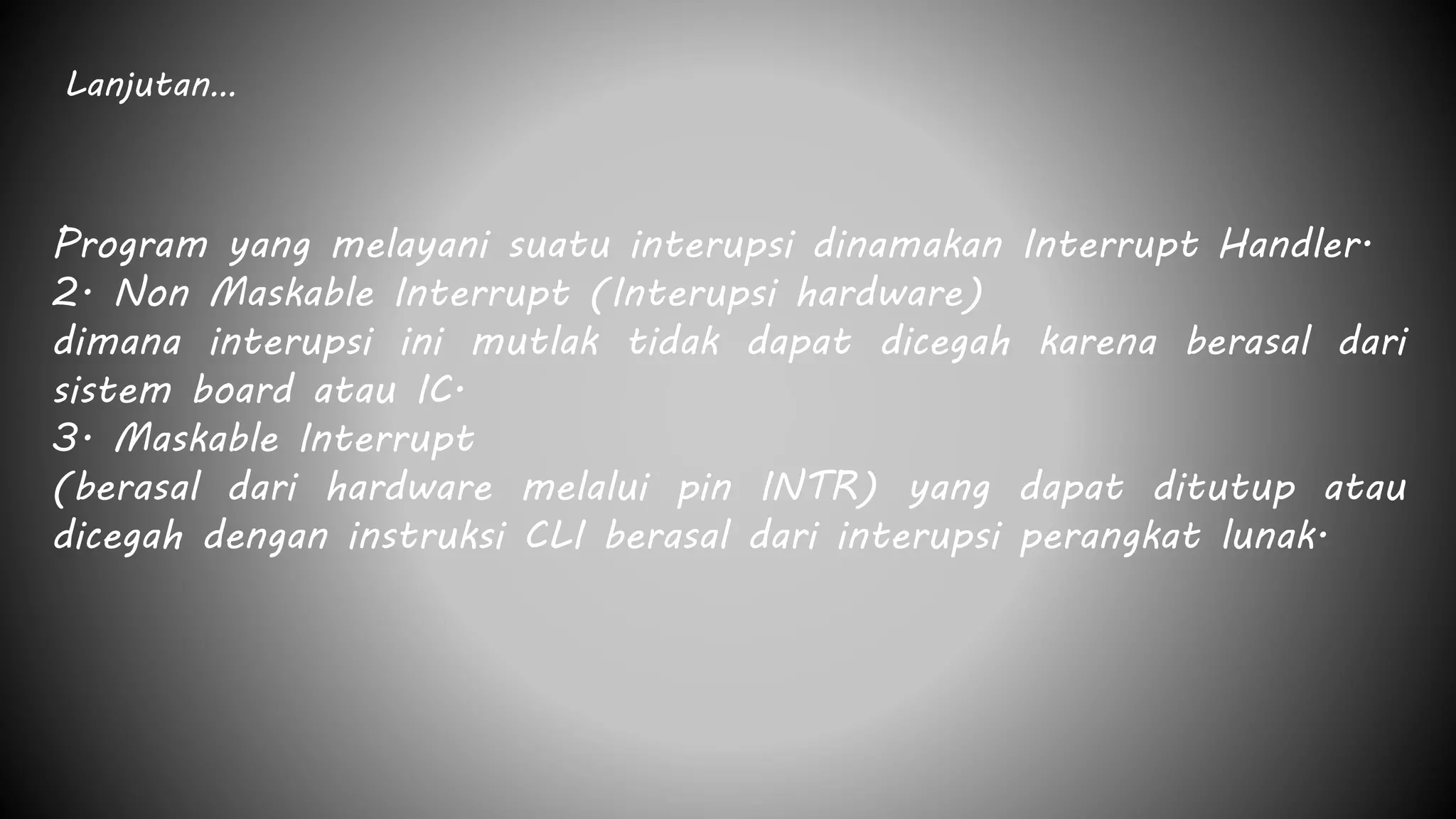 Jenis dan proses interupsi | PPTX