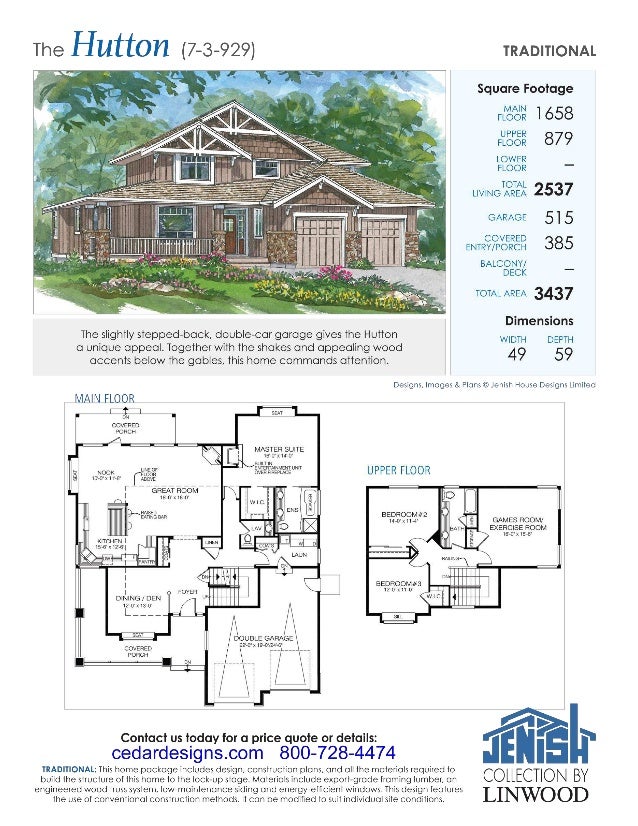 Cedar Custom Homes Plans Traditional