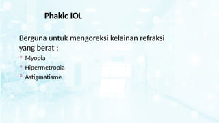 JENIS INTRAOCULAR LENS............................ | PPTX