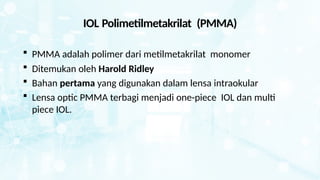 JENIS INTRAOCULAR LENS............................ | PPTX
