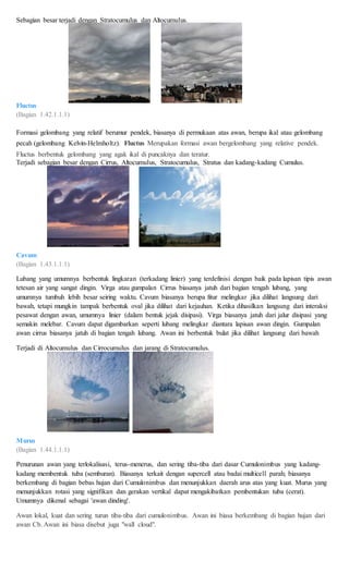 Jenis Jenis Awan Lengkap Docx