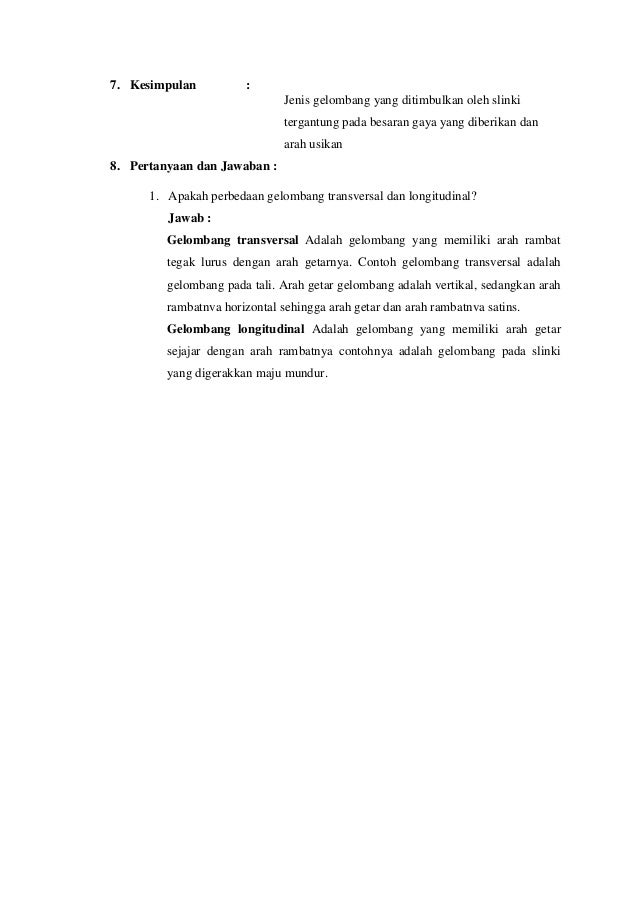 Jenis jenis gelombang