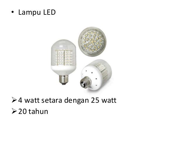 Jenis jenis lampu 