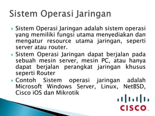 Jenis jenis sistem operasi jaringan | PPT
