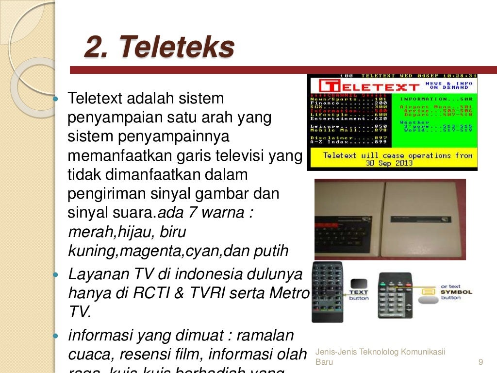 Jenis jenis teknologi baru ( ilmu komunikasi semester 2 )