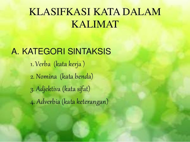 JENIS-JENIS KALIMAT