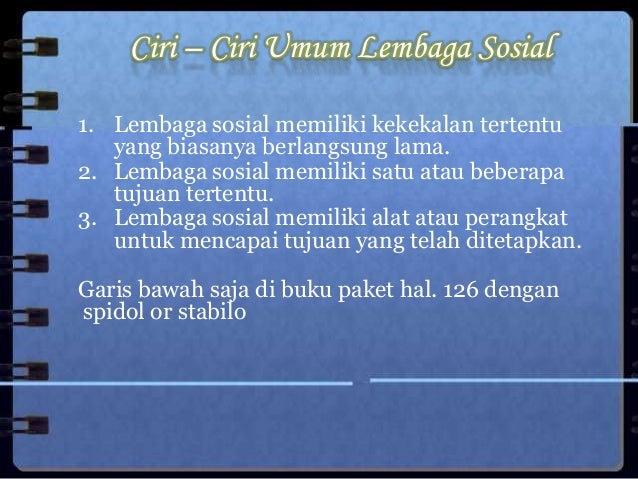 Soal Ips Tentang Lembaga Sosial Kelas 7 Tema Soal
