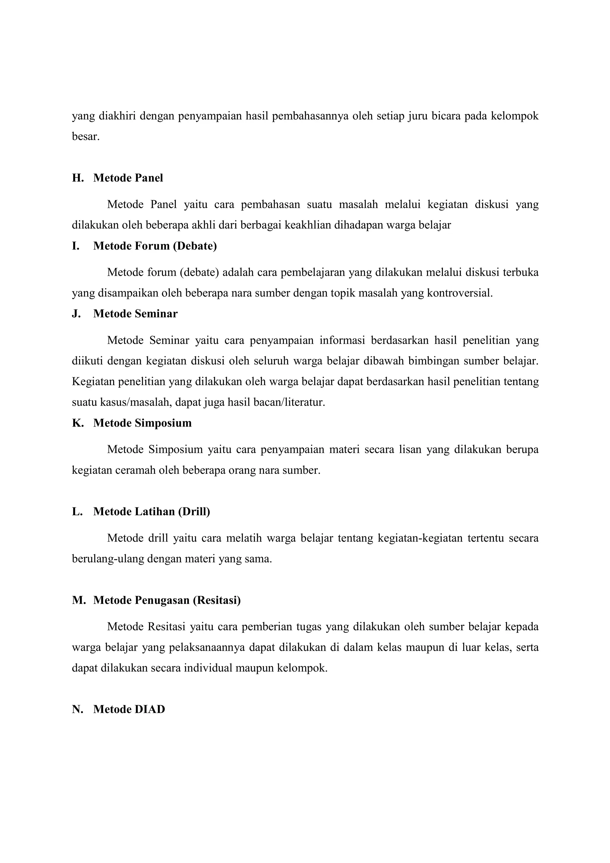 Jenis Metode Pembelajaran PDF Jenis metode pembelajaran pdf