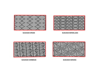 Jenis susunan  motif
