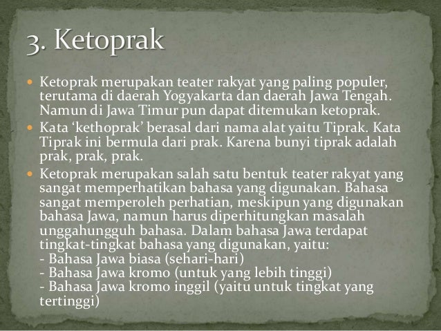 Jenis teater tradisional nusantara by DF4