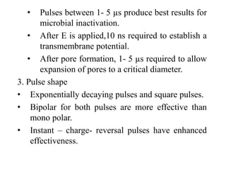 Effect of non thermal processing methods on microwrganisms | PPTX