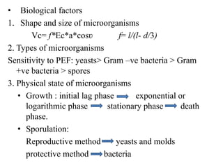 Effect of non thermal processing methods on microwrganisms | PPTX