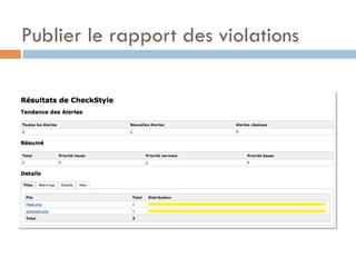 Publier le rapport des violations
 