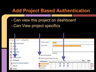 Jenkins project based authorization | PPTX
