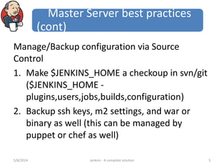 Jenkins scaling best practices | PPT