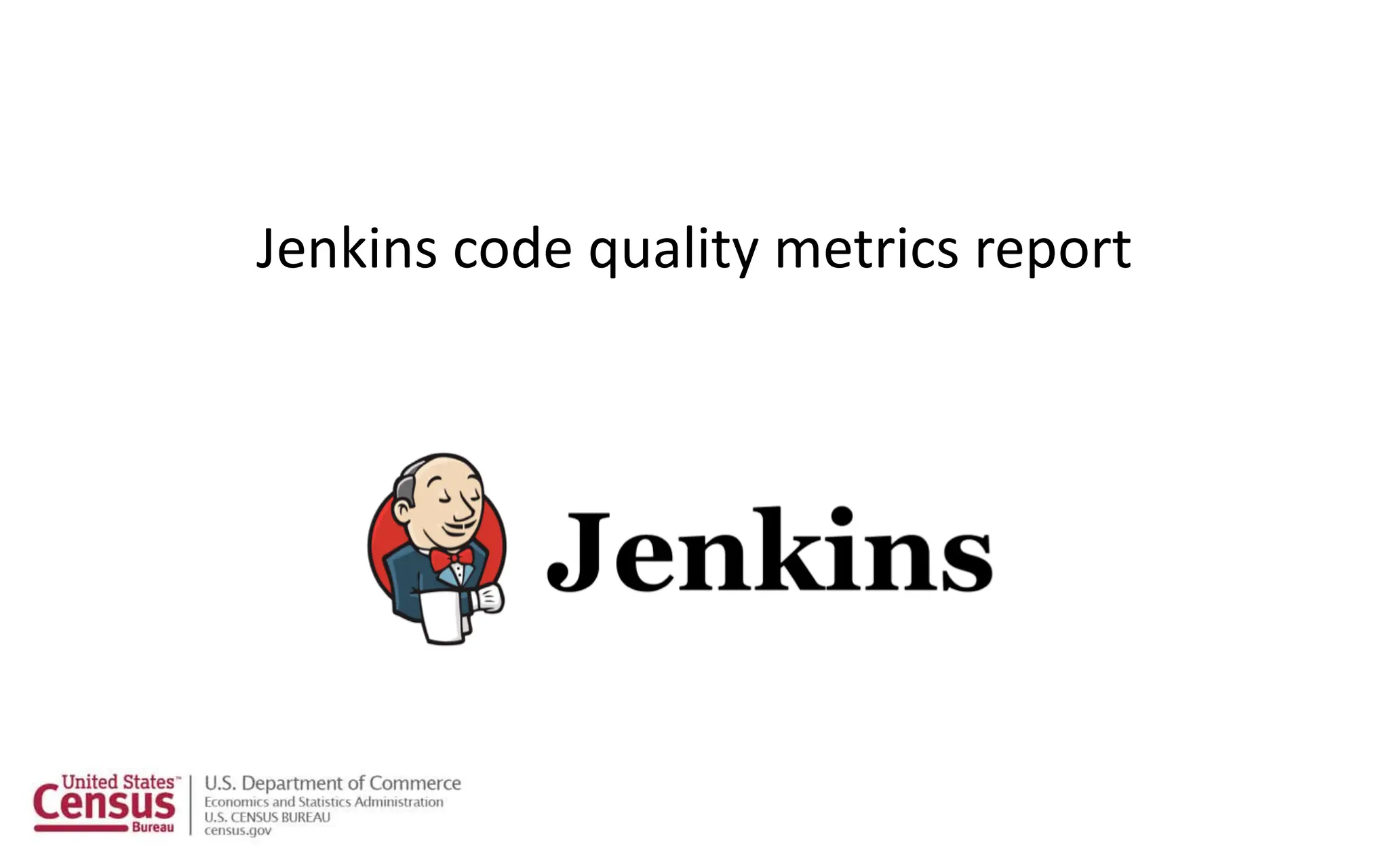 Jenkins code quality metrics report
 