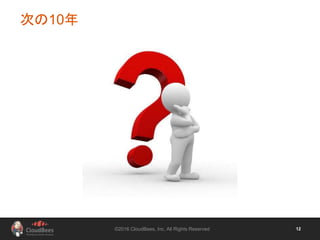 ©2016 CloudBees, Inc. All Rights Reserved 12
次の10年
 