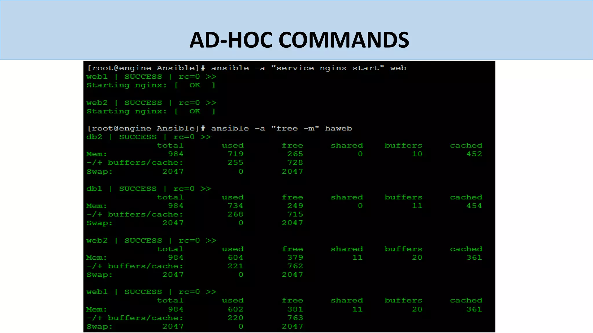 AD-HOC COMMANDS
 