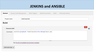Jenkins and ansible reference