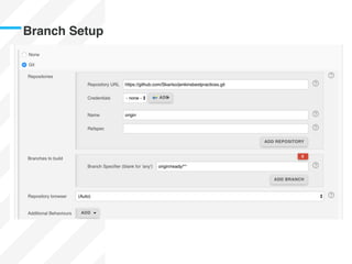 Branch Setup
 