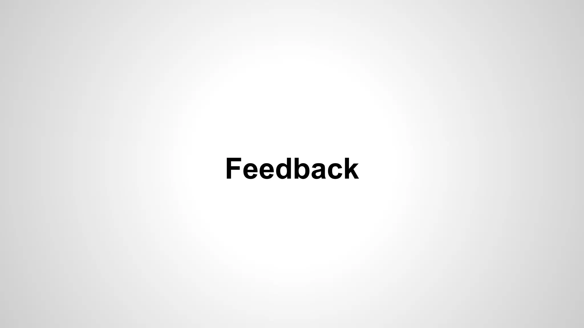 Feedback

 