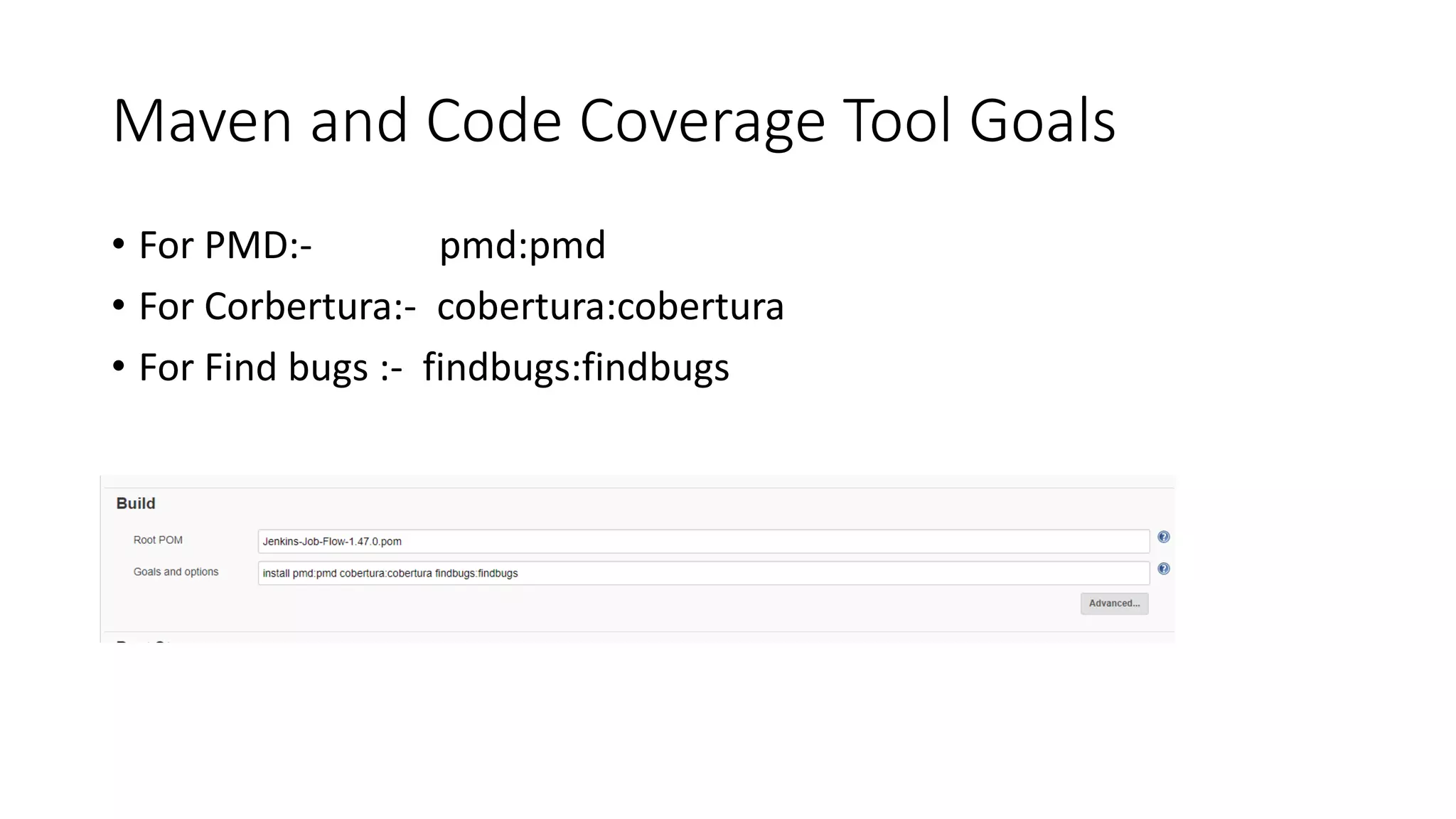 Junit Test Report
• Just make sure you build the maven with test profile.
 