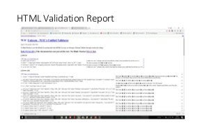 HTML Validation Report
 