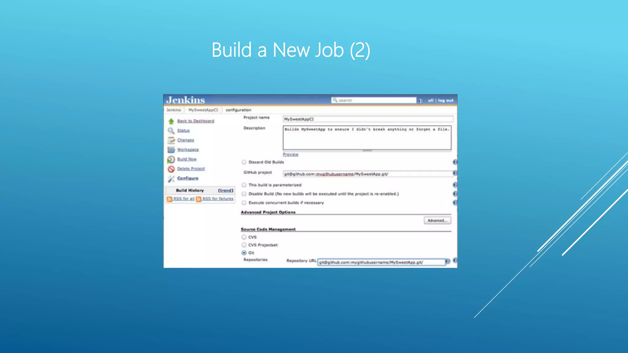 Build a New Job (2)
 