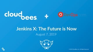 © 2019 CloudBees, Inc. All Rights Reserved.© 2019 CloudBees, Inc. All Rights Reserved.
Jenkins X: The Future is Now
August 7, 2019
 