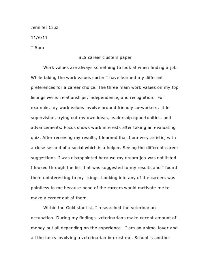 future career goals essay
