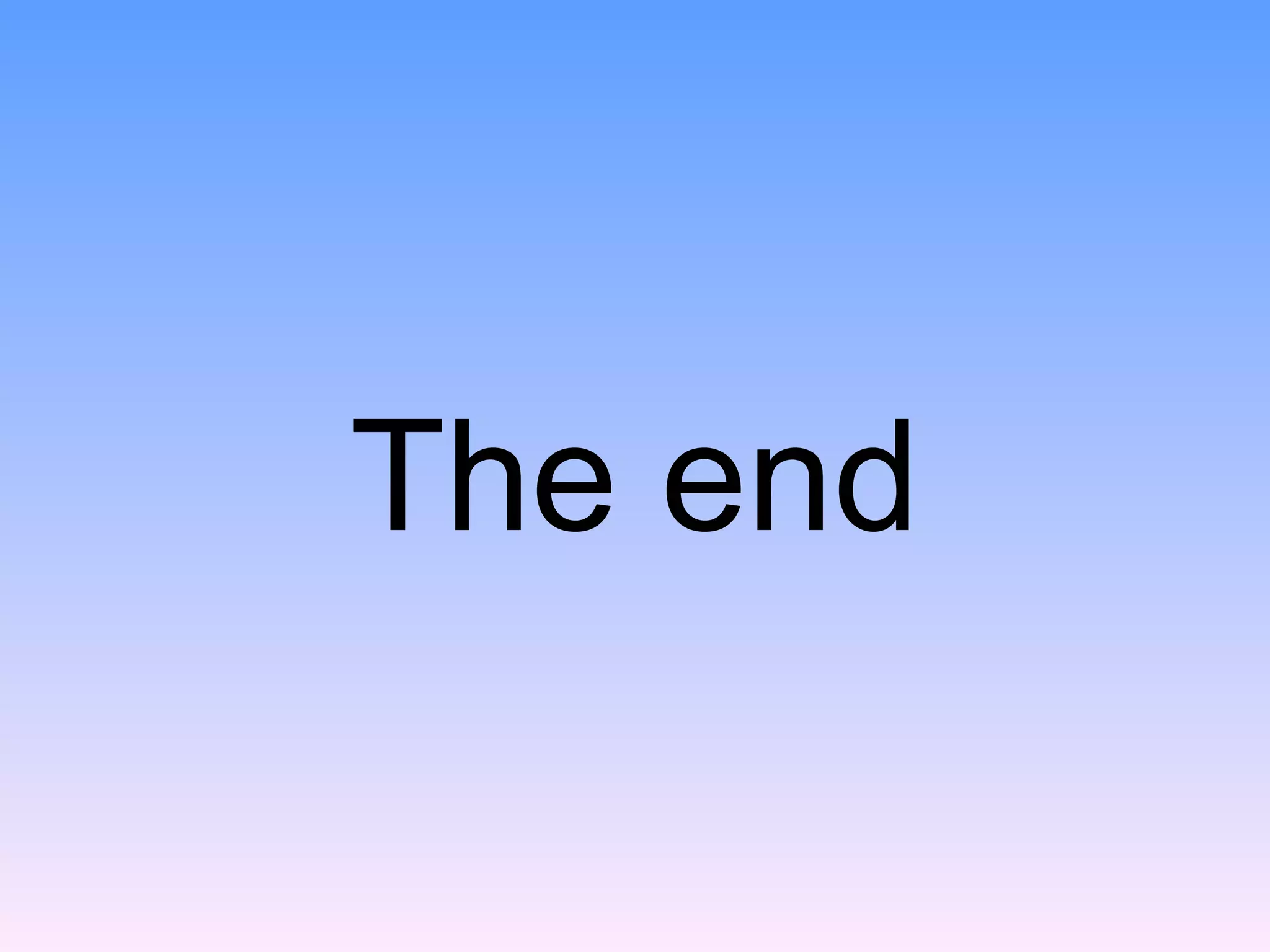 The end 