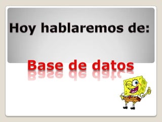 Hoyhablaremosde: Base de datos 