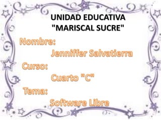 UNIDAD EDUCATIVA 
"MARISCAL SUCRE" 
 