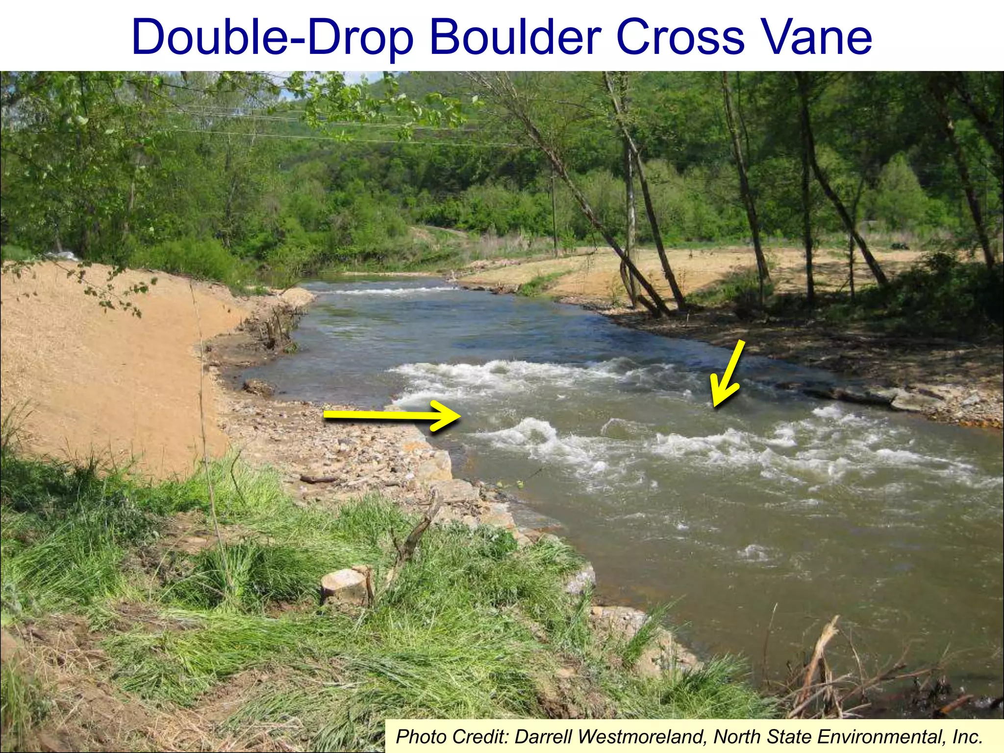 Double-Drop Boulder Cross Vane




          Photo Credit: Darrell Westmoreland, North State Environmental, Inc.
 