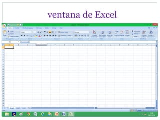 ventana de Excel
 