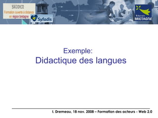Exemple: Didactique des langues 