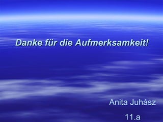 Danke für die Aufmerksamkeit! Anita Juhász 11.a 