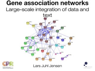 Gene association networks
Large-scale integration of data and
text
Lars Juhl Jensen
 