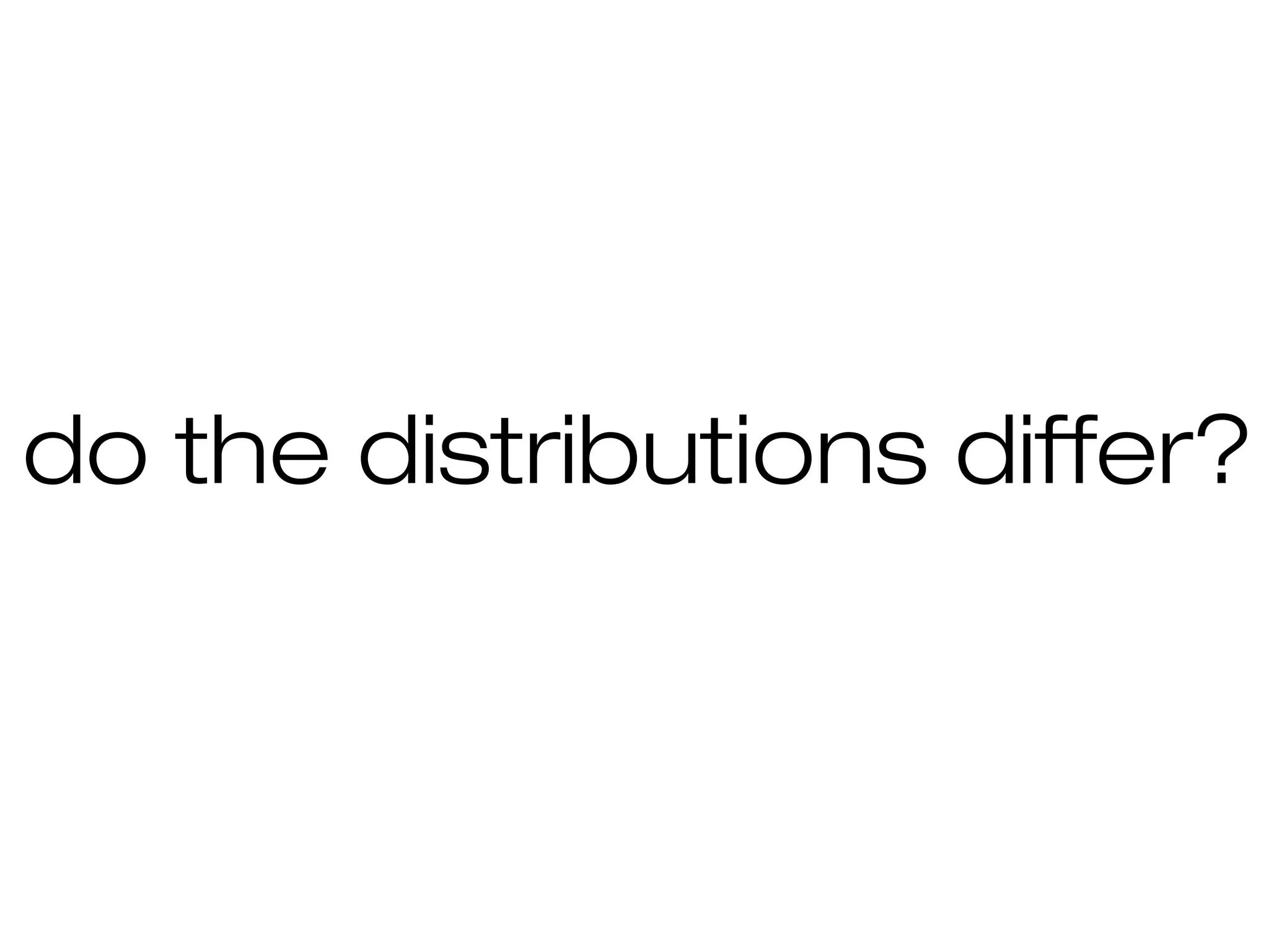 do the distributions differ?
