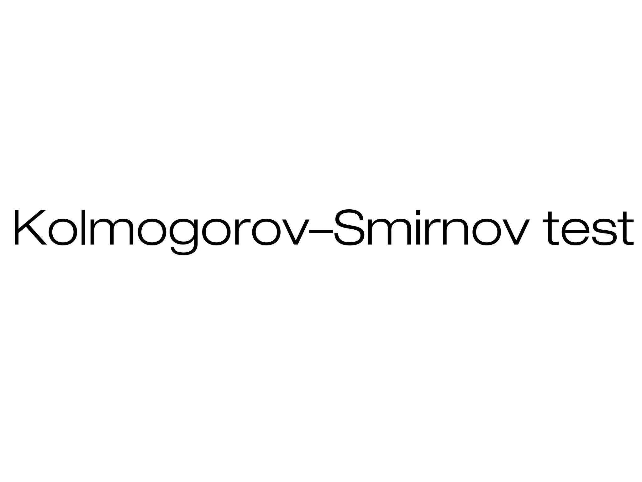 Kolmogorov–Smirnov test