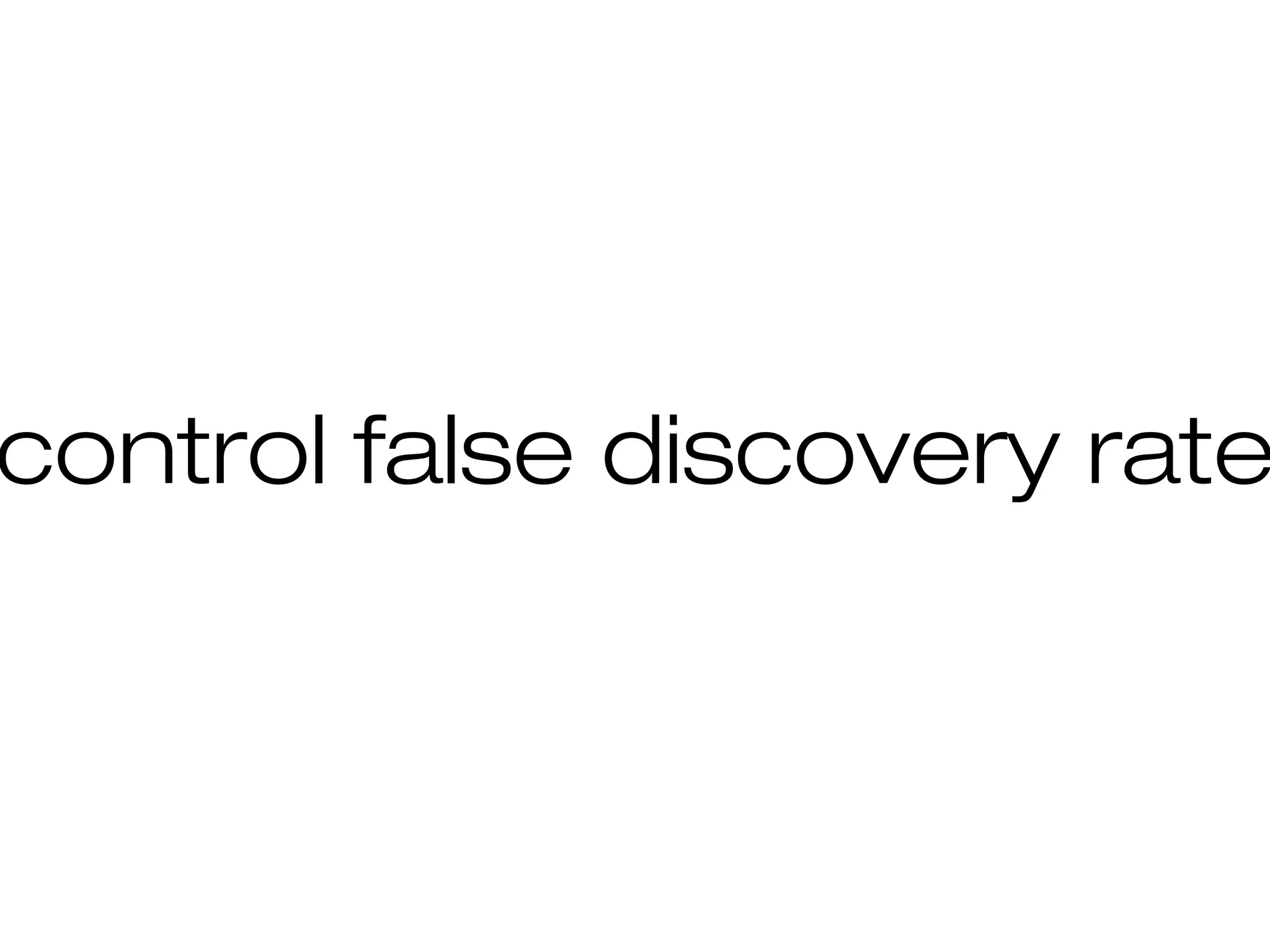 control false discovery rate