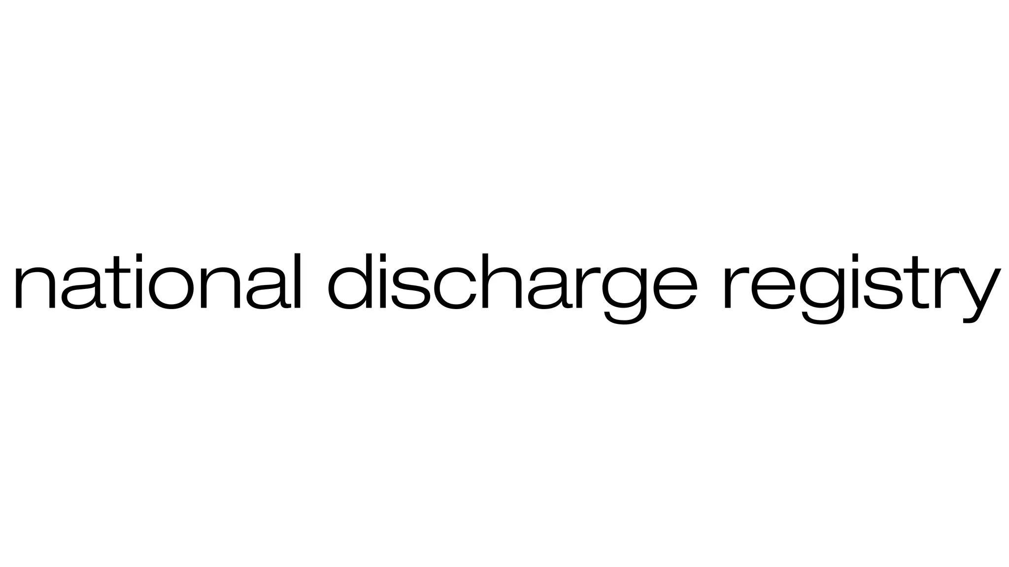 national discharge registry
 