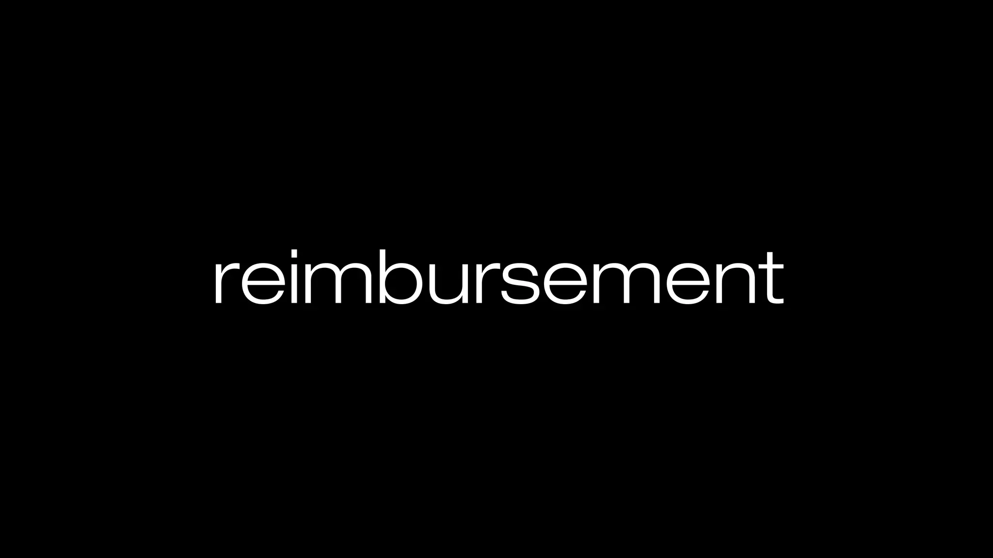 reimbursement
 