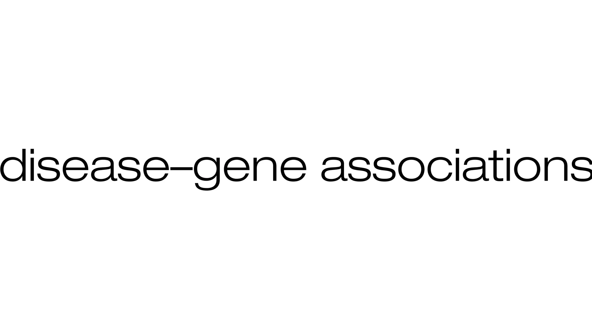 disease–gene associations
 