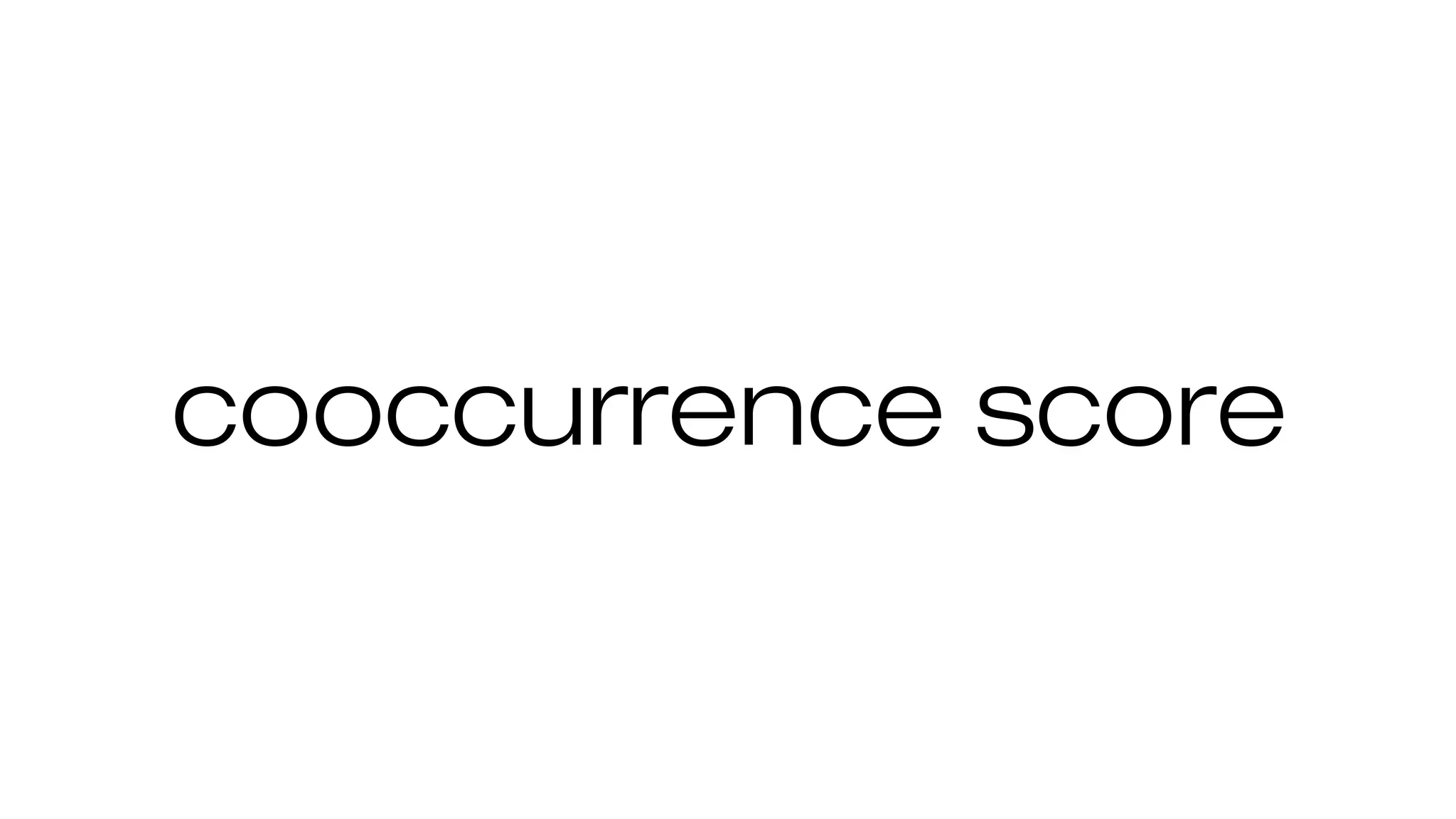 cooccurrence score
 