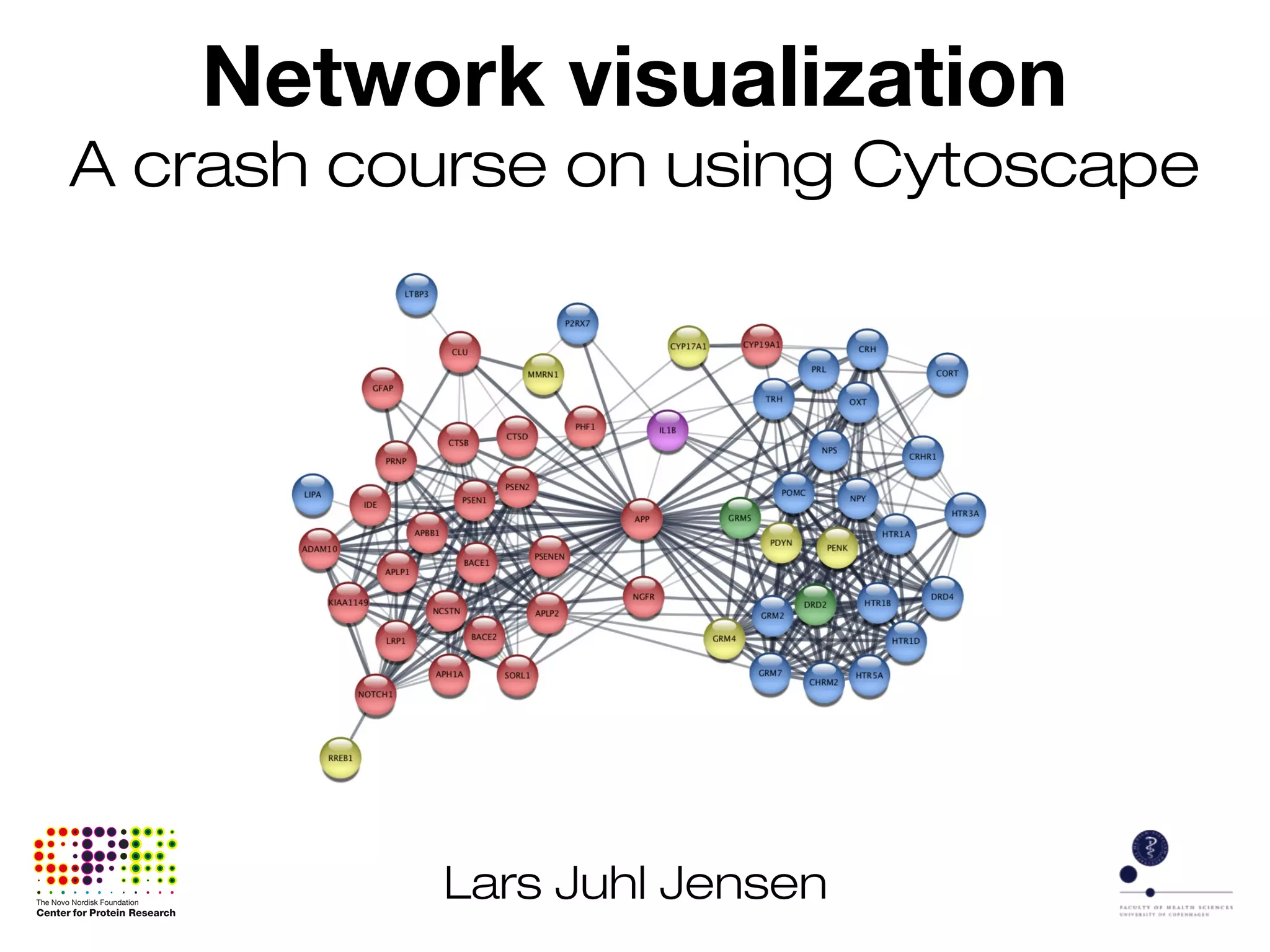 Lars Juhl Jensen
Network visualization
A crash course on using Cytoscape